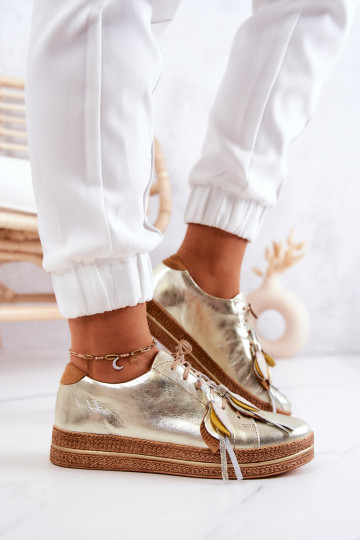 Pealhk jalatsid Sellel onciejka 04550-25 Kuldset värvi 2