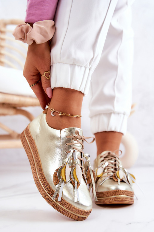 Pealhk jalatsid Sellel onciejka 04550-25 Kuldset värvi