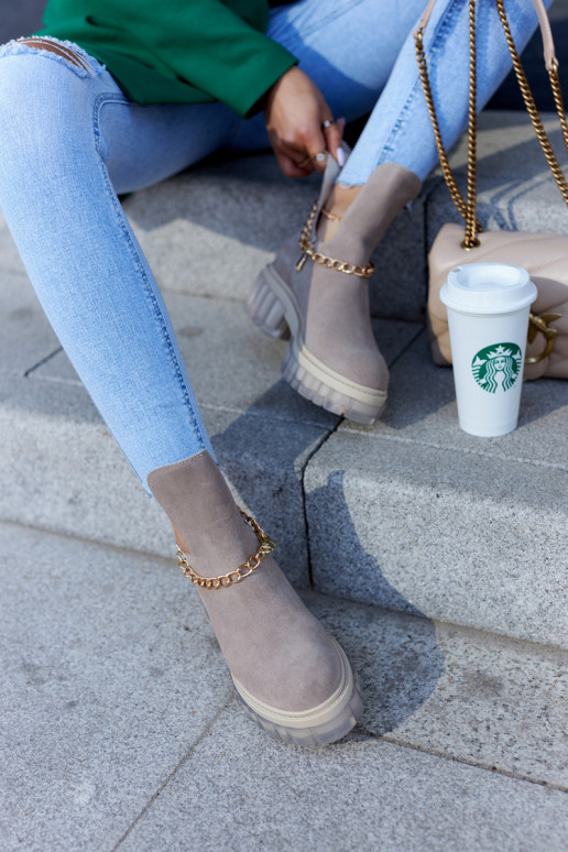 Moekad Seemisnahast kingad Cut Out beeži värvi Lemar Forget Me