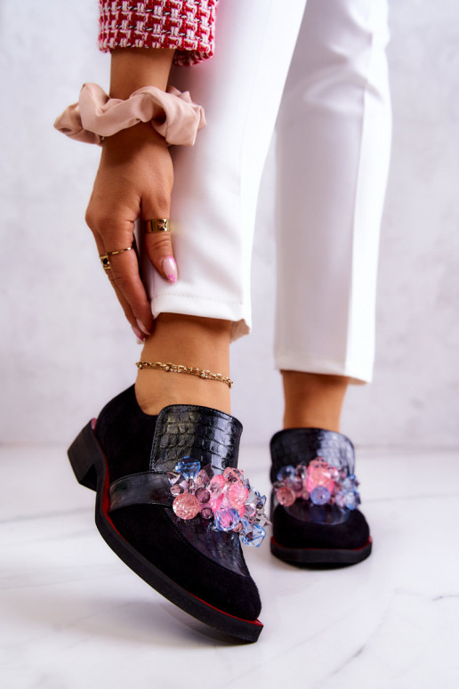 seemisnakhsed jalatsid kaunistustega Must-runased Davine seemisnakhsed jalatsid kaunistustega Must-runased Davine