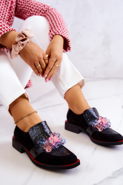 seemisnakhsed jalatsid kaunistustega Must-runased Davine seemisnakhsed jalatsid kaunistustega Must-runased Davine