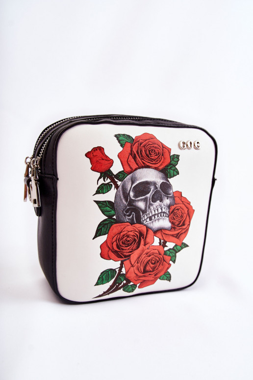 Käekott Postiljon IN Prindi GOE ZNJ012 Must-Valget värvi Käekott Postiljon IN Prindi GOE ZNJ012 Must-Valget värvi