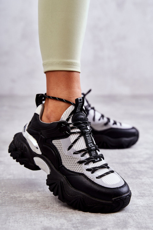 Pealiste omad spordijalatsid Memory Foam System Big Star KK274053 Must-Halli värvi Pealiste omad spordijalatsid Memory Foam System Big Star KK274053 Must-Halli värvi