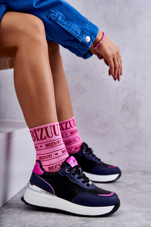 Pealiste omad spordijalatsid Kiilu peal GOE KK2N4081 Must-tumesinist värvi Pealiste omad spordijalatsid Kiilu peal GOE KK2N4081 Must-tumesinist värvi