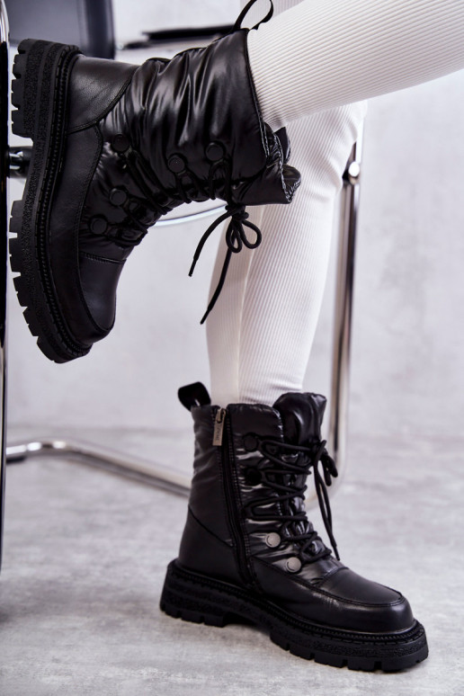 Pealiste omad nööpidega lumesaapad nööritavad GOE KK2N4017 msuud Pealiste omad nööpidega lumesaapad nööritavad GOE KK2N4017 msuud