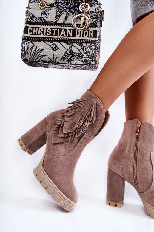 Seemisnahast kingad platvormiga Lesisseski Shoes 3251 Cappuccino Seemisnahast kingad platvormiga Lesisseski Shoes 3251 Cappuccino