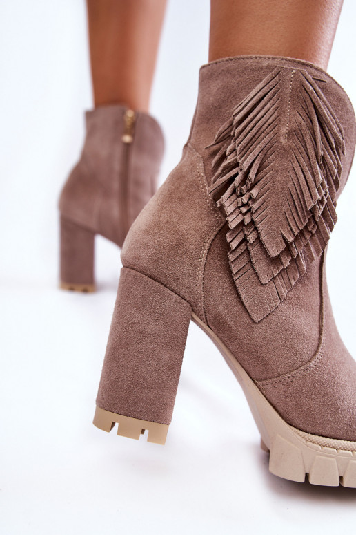 Seemisnahast kingad platvormiga Lesisseski Shoes 3251 Cappuccino Seemisnahast kingad platvormiga Lesisseski Shoes 3251 Cappuccino