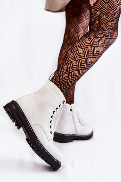 Pealiste omad Pealiste poolsaapad platvormiga Big Star KK274539 valget värvi Pealiste omad Pealiste poolsaapad platvormiga Big Star KK274539 valget värvi