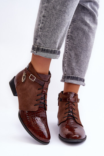 Pealiste poolsaapad Kingad Sellel onciejka 5743A-02 pruunid värvi