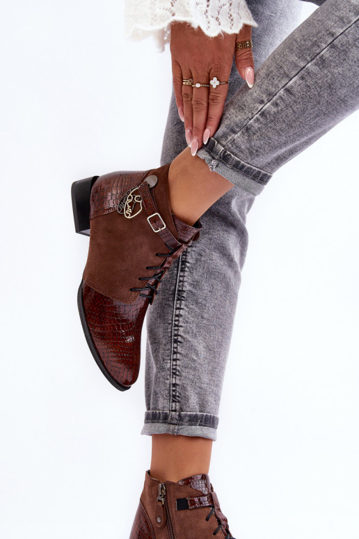 Pealiste poolsaapad Kingad Sellel onciejka 5743A-02 pruunid värvi