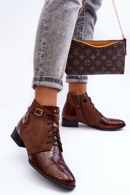 Pealiste poolsaapad Kingad Sellel onciejka 5743A-02 pruunid värvi