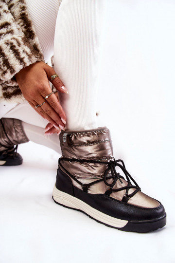 Pealiste omad nööpidega lumesaapad Memory Foam Big Star KK274275 halli-msuud