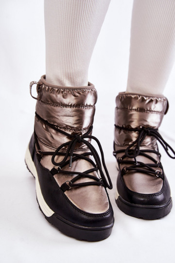 Pealiste omad nööpidega lumesaapad Memory Foam Big Star KK274275 halli-msuud 2