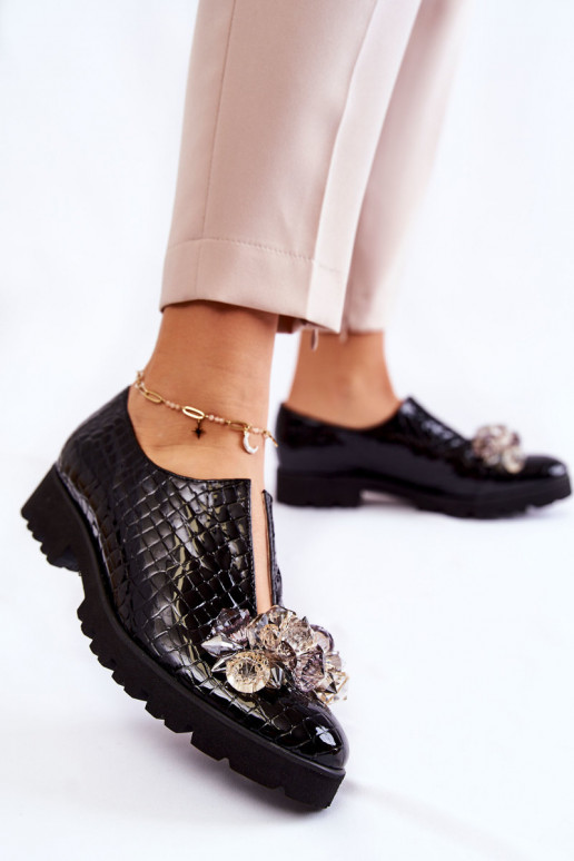 Elegantsed Laque jalatsid kaunistustega Krokodill msuud Cindy Elegantsed Laque jalatsid kaunistustega Krokodill msuud Cindy