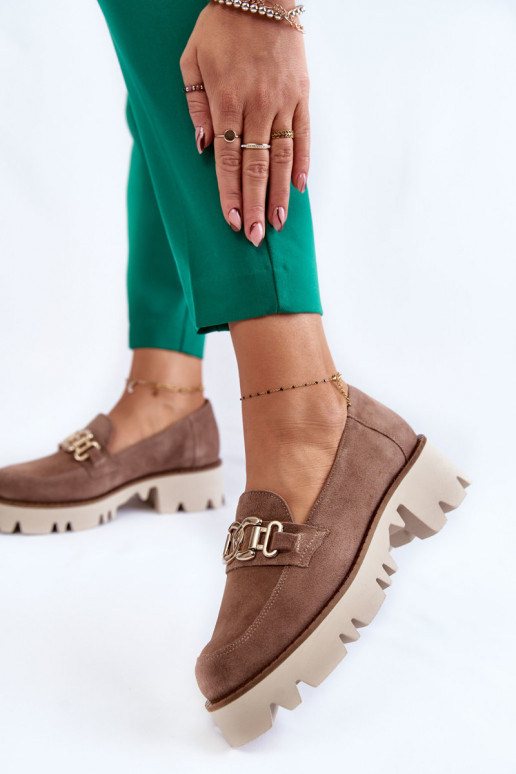 seemisnakhsed jalatsid kaunistustega Laura Messi 2489 pruunid värvi seemisnakhsed jalatsid kaunistustega Laura Messi 2489 pruunid värvi