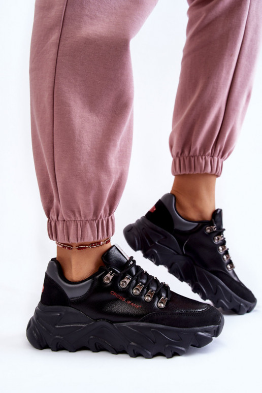 Pealiste omad Sneakers tüüpi jalanõud platvormiga Cross Jeans KK2R4073C msuud Pealiste omad Sneakers tüüpi jalanõud platvormiga Cross Jeans KK2R4073C msuud