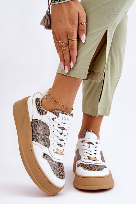 Pealiste omad Mugavad spordijalatsid GOE LL2N4052 Valget-beeži värvi Pealiste omad Mugavad spordijalatsid GOE LL2N4052 Valget-beeži värvi