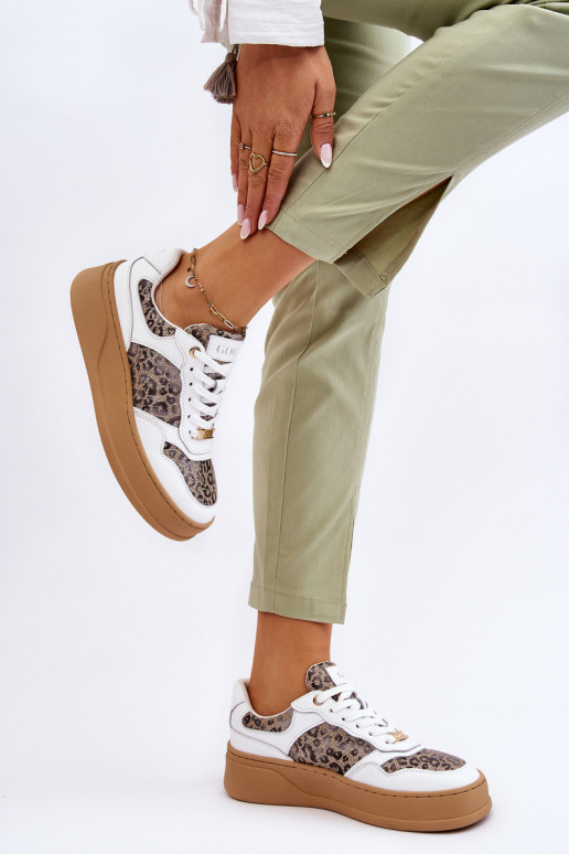 Pealiste omad Mugavad spordijalatsid GOE LL2N4052 Valget-beeži värvi Pealiste omad Mugavad spordijalatsid GOE LL2N4052 Valget-beeži värvi