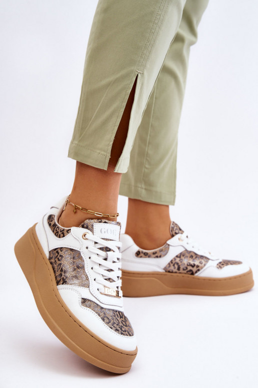 Pealiste omad Mugavad spordijalatsid GOE LL2N4052 Valget-beeži värvi Pealiste omad Mugavad spordijalatsid GOE LL2N4052 Valget-beeži värvi