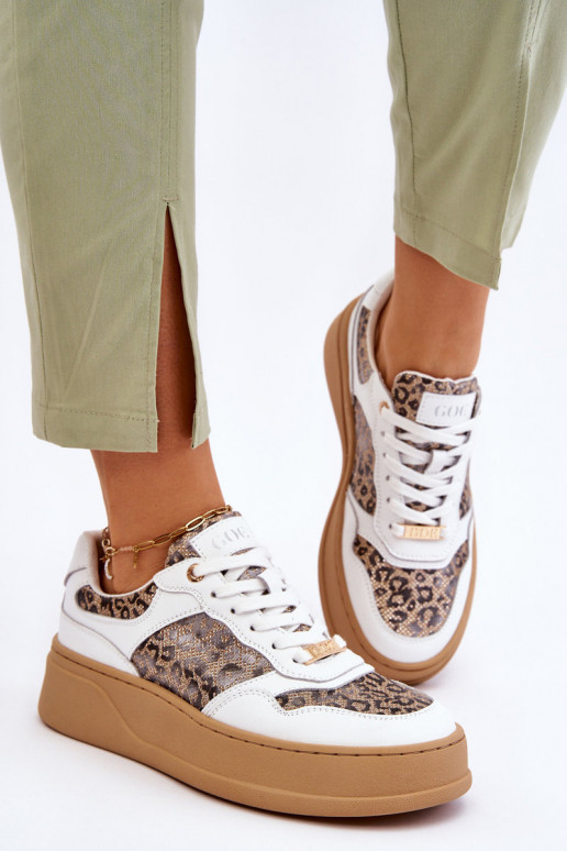 Pealiste omad Mugavad spordijalatsid GOE LL2N4052 Valget-beeži värvi Pealiste omad Mugavad spordijalatsid GOE LL2N4052 Valget-beeži värvi