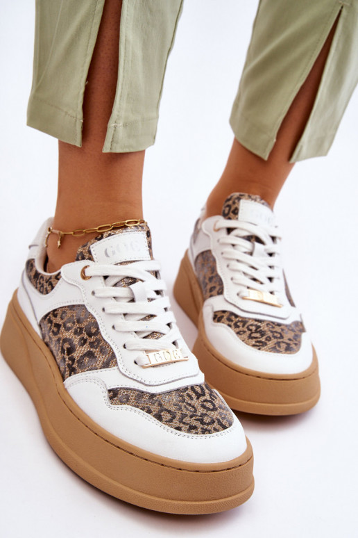 Pealiste omad Mugavad spordijalatsid GOE LL2N4052 Valget-beeži värvi Pealiste omad Mugavad spordijalatsid GOE LL2N4052 Valget-beeži värvi