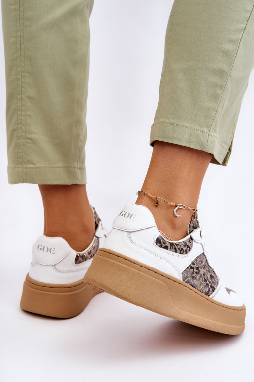 Pealiste omad Mugavad spordijalatsid GOE LL2N4052 Valget-beeži värvi Pealiste omad Mugavad spordijalatsid GOE LL2N4052 Valget-beeži värvi