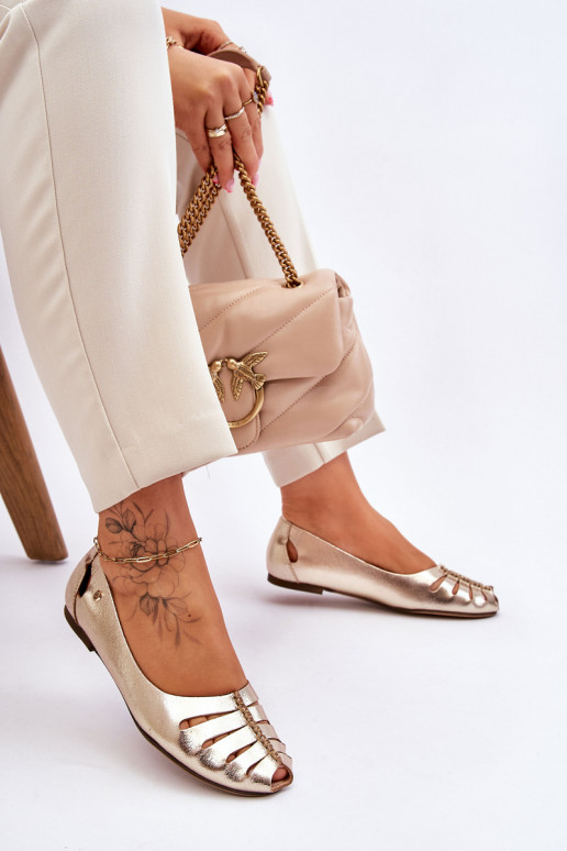 Zazoo 10009 Mugavad naturaalsest nahast baleriinad Pealiste omad Kuldset värvi Zazoo 10009 Mugavad naturaalsest nahast baleriinad Pealiste omad Kuldset värvi