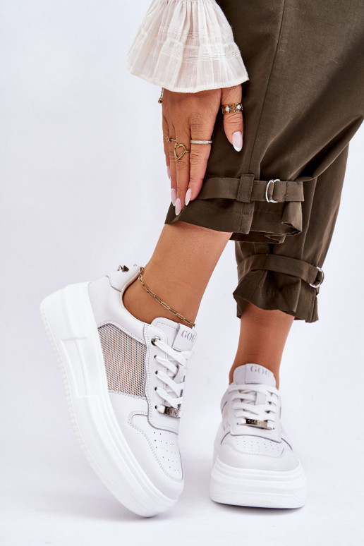 Pealiste omad Klassikalise mudeli spordijalatsid GOE LL2N4060 valget värvi Pealiste omad Klassikalise mudeli spordijalatsid GOE LL2N4060 valget värvi