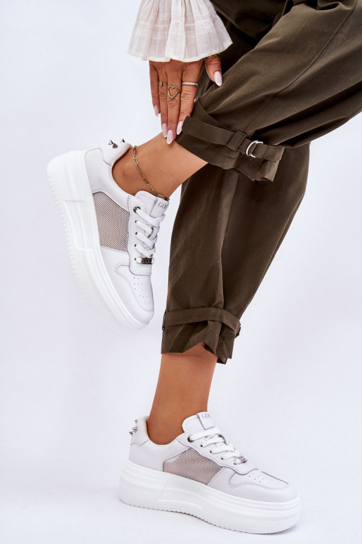 Pealiste omad Klassikalise mudeli spordijalatsid GOE LL2N4060 valget värvi Pealiste omad Klassikalise mudeli spordijalatsid GOE LL2N4060 valget värvi