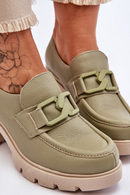 Elegantsed jalatsid kõrge jämeda kontsaga kaunistustega Rohelist värvi Lemar Harmell Elegantsed jalatsid kõrge jämeda kontsaga kaunistustega Rohelist värvi Lemar Harmell