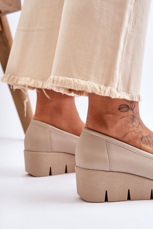 Pealhk Mokassiinid Kiilu peal beeži värvi Lemar Felicita Pealhk Mokassiinid Kiilu peal beeži värvi Lemar Felicita