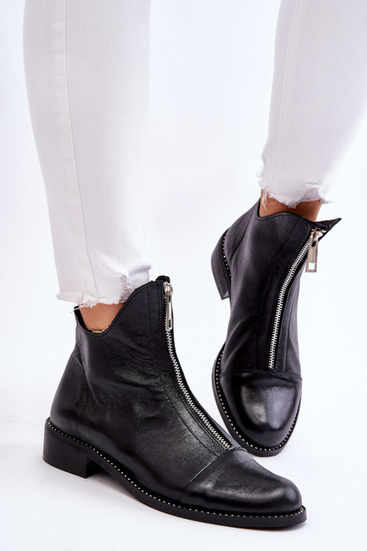 Pealhk Pealiste poolsaapad tõmblukuga Nicole 2785/037 msuud Pealhk Pealiste poolsaapad tõmblukuga Nicole 2785/037 msuud