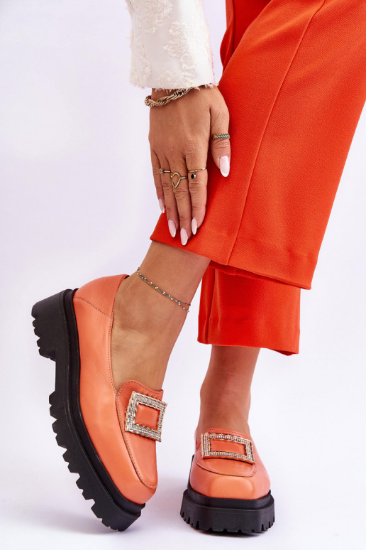 Mugav Pealhk Mokassiinid oranži värvi Agathe Mugav Pealhk Mokassiinid oranži värvi Agathe