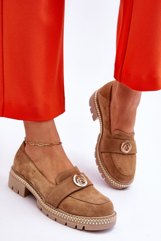 Elegantsed Seemisnahast mokassiinid beeži värvi Laverne Elegantsed Seemisnahast mokassiinid beeži värvi Laverne