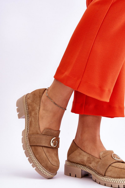 Elegantsed Seemisnahast mokassiinid beeži värvi Laverne Elegantsed Seemisnahast mokassiinid beeži värvi Laverne