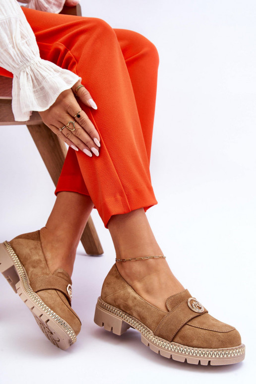 Elegantsed Seemisnahast mokassiinid beeži värvi Laverne Elegantsed Seemisnahast mokassiinid beeži värvi Laverne