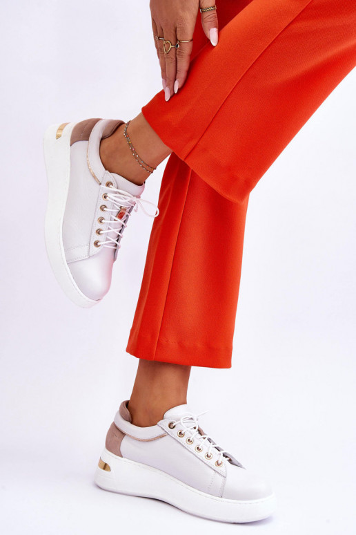 Pealiste omad Pealhk spordijalatsid platvormiga valget värvi Caressa Pealiste omad Pealhk spordijalatsid platvormiga valget värvi Caressa