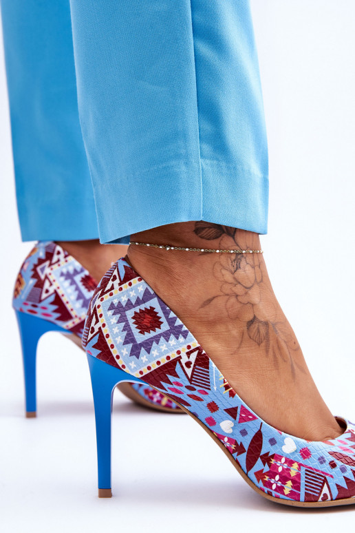 Moekad Pealhk kõrge kontsaga Lesisseski Shoes 2659 sinine-runased Moekad Pealhk kõrge kontsaga Lesisseski Shoes 2659 sinine-runased