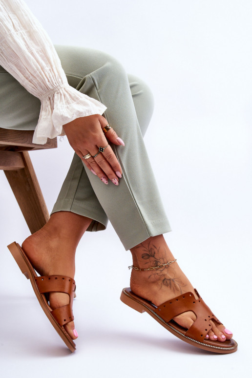 Zazoo 40326 Pealiste omad Sussid Dekoratiivsete väljalõigetega pruunid värvi Zazoo 40326 Pealiste omad Sussid Dekoratiivsete väljalõigetega pruunid värvi