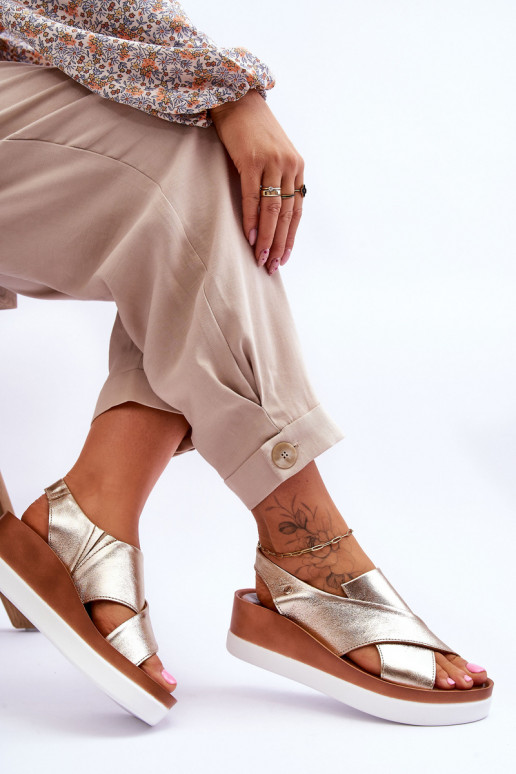 Pealhk Platvormiga sandaalid Kuldset värvi Morgan Pealhk Platvormiga sandaalid Kuldset värvi Morgan