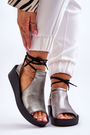 Pealhk Platvormiga sandaalid Nicole 2743/063 halli-msuud