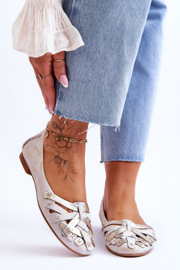 Pealiste omad Baleriinad Sellel onciejka 01358-22 beeži värvi-Kuldset värvi