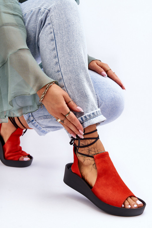 Seemisnahksed platvormkingad Zazoo 2743 oranži värvi Seemisnahksed platvormkingad Zazoo 2743 oranži värvi