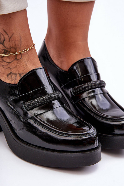 Pealhk jalatsid kõrge jämeda kontsaga kaunistustega msuud Lemar Gelanor Pealhk jalatsid kõrge jämeda kontsaga kaunistustega msuud Lemar Gelanor