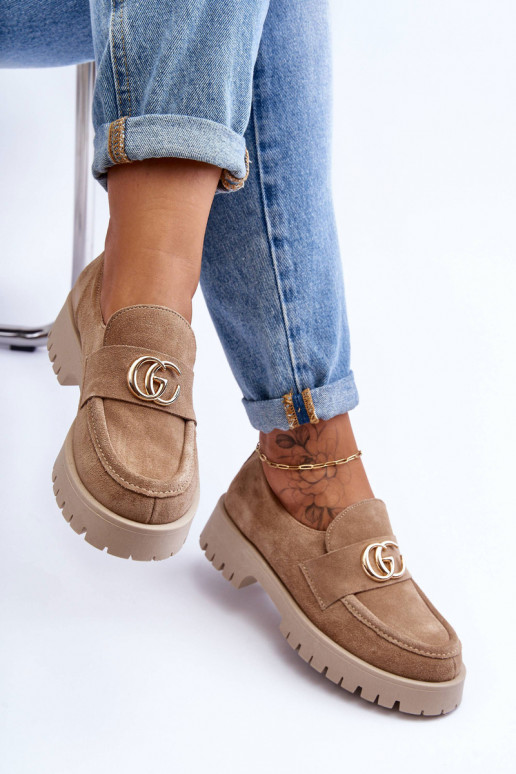 Pealiste omad jalatsid seemisnakhsed kaunistustega beeži värvi Rosefalls Pealiste omad jalatsid seemisnakhsed kaunistustega beeži värvi Rosefalls