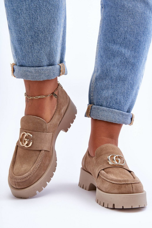 Pealiste omad jalatsid seemisnakhsed kaunistustega beeži värvi Rosefalls Pealiste omad jalatsid seemisnakhsed kaunistustega beeži värvi Rosefalls