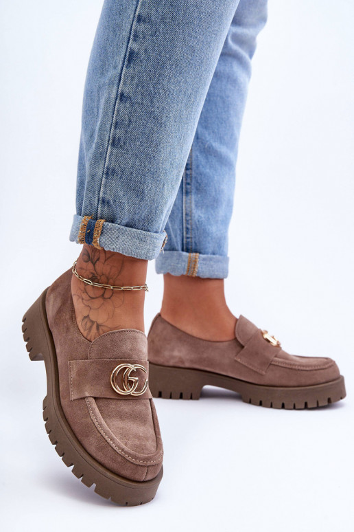 Pealiste omad jalatsid seemisnakhsed kaunistustega beeži värvi Rosefalls Pealiste omad jalatsid seemisnakhsed kaunistustega beeži värvi Rosefalls