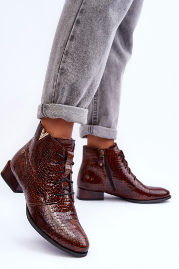 Pealiste poolsaapad Sellel onciejka 5743C-02 pruunid värvi