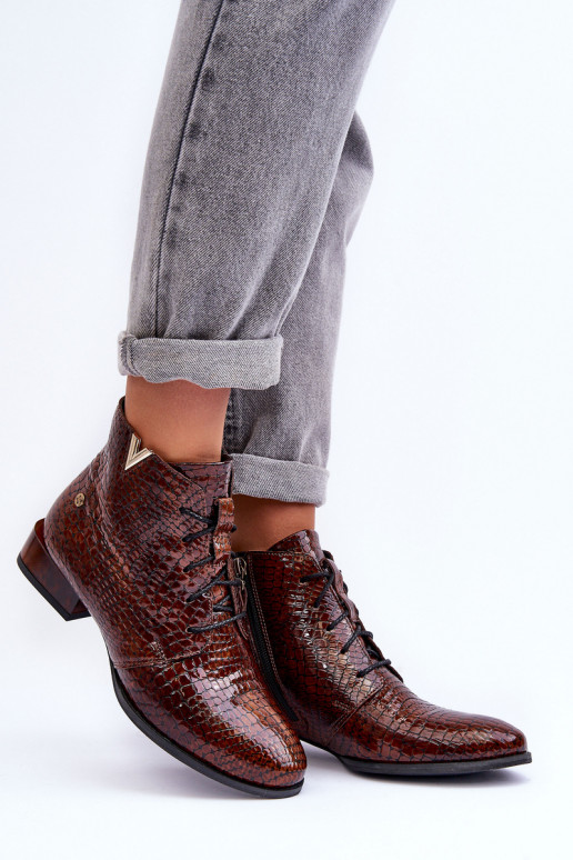 Pealiste poolsaapad Sellel onciejka 5743C-02 pruunid värvi