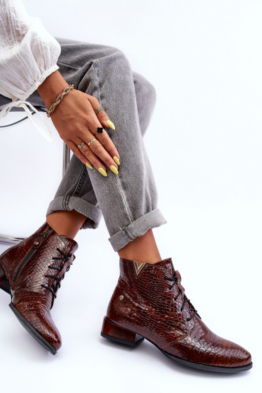 Pealiste poolsaapad Sellel onciejka 5743C-02 pruunid värvi